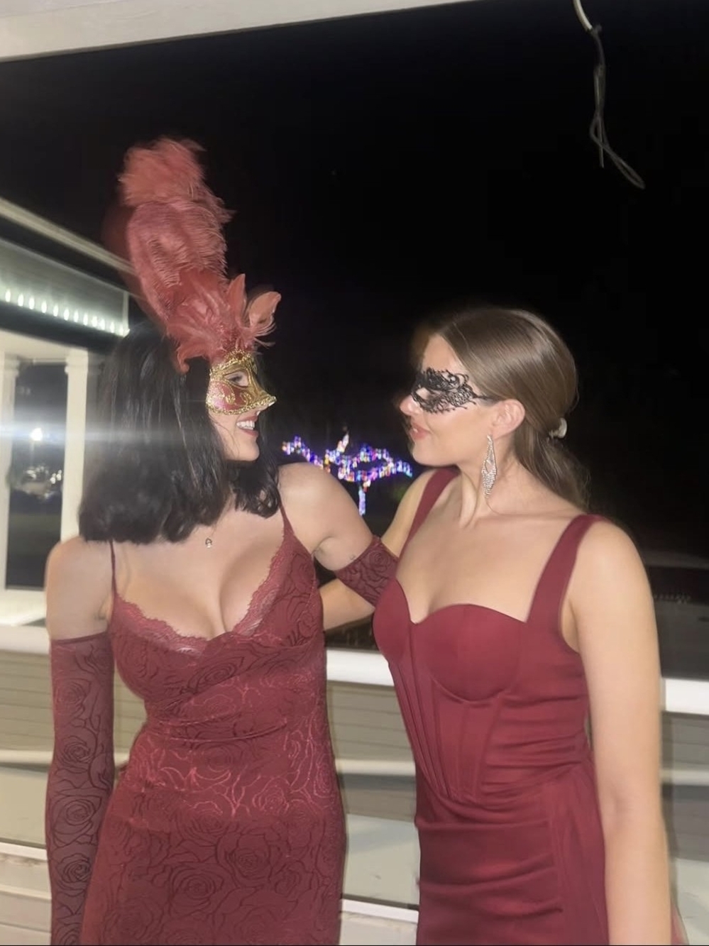 Fashion Nova Burgundy Lace Dress